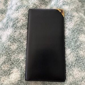 Cartier Black Leather Wallet with Gold Accent